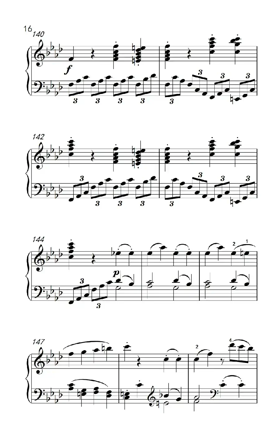 奏鸣曲 Opus 2 Nr.1 第四乐章(贝多芬奏鸣曲集 1)