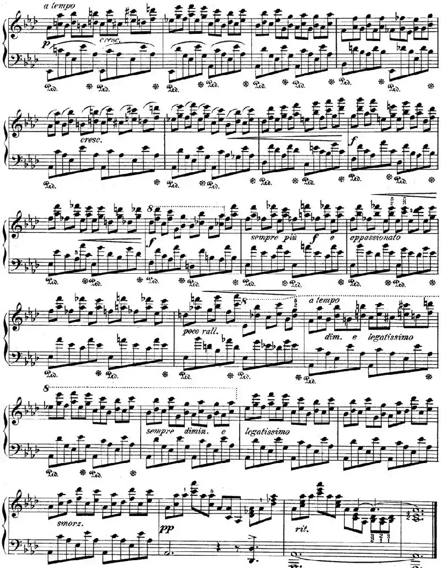 肖邦练习曲10 Op.10 No.10 降A大调 Ab major