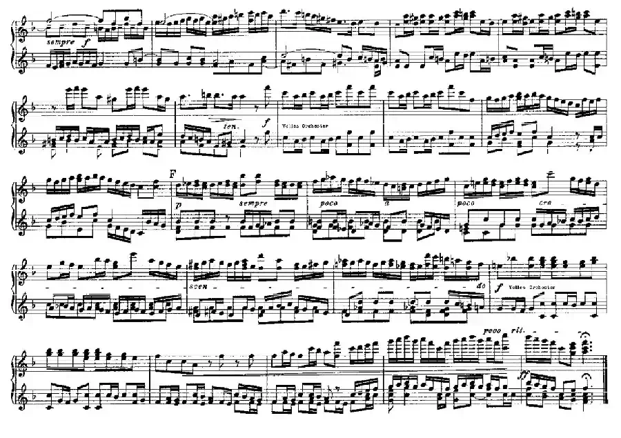 Brandenburg Concerto No.2 in F Major BWV.1047（F大调第二勃兰登堡协奏曲·四手联弹版）
