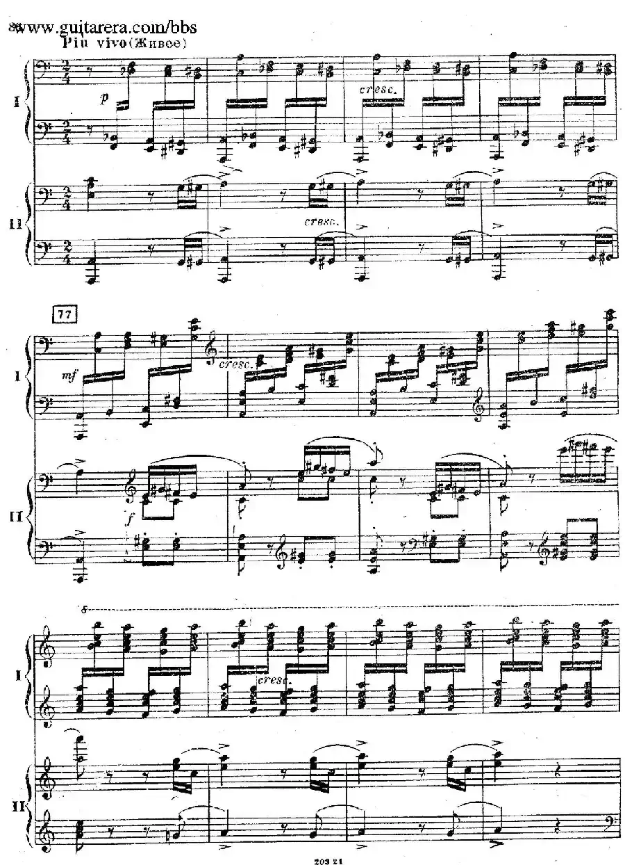 Rhapsody On A Theme Of Paganini Op.43（帕格尼尼主题狂想曲·双钢琴）（P61——87）