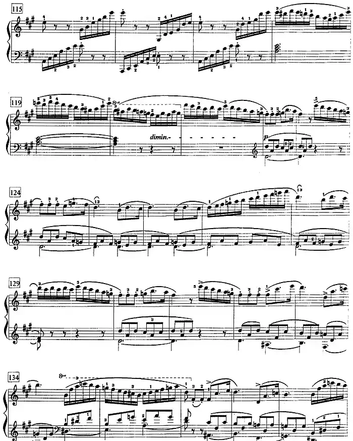 钢琴教程第八级 大型乐曲（A大调奏鸣曲 Op.120 第三乐章）