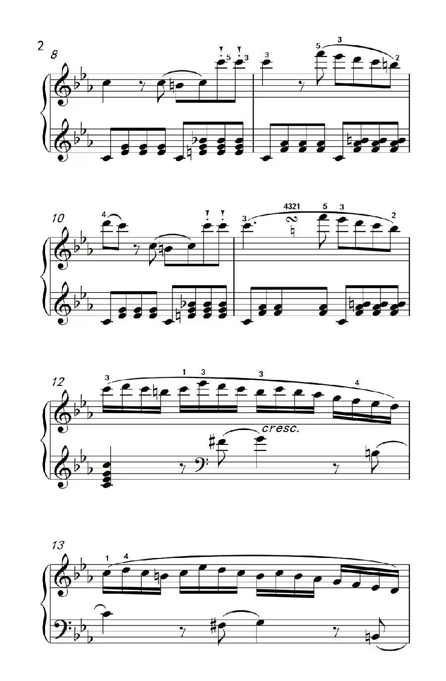 奏鸣曲 Opus 10 Nr.1 第三乐章（贝多芬奏鸣曲集 2）