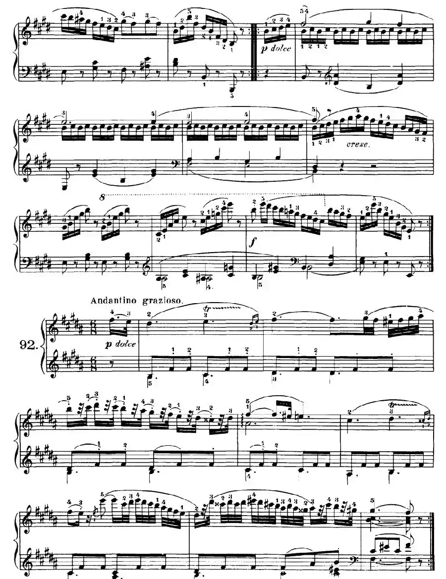 One Hundred and Ten Easy and Progressive Exercises Op.453（车尔尼110首简易练习曲 90——100）