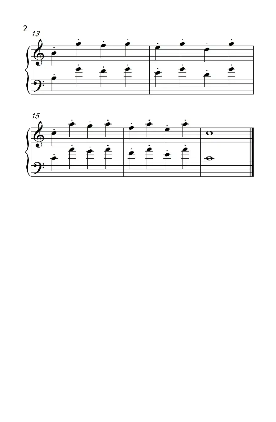 前臂断奏(约翰·汤普森 成人钢琴教程 第一册)