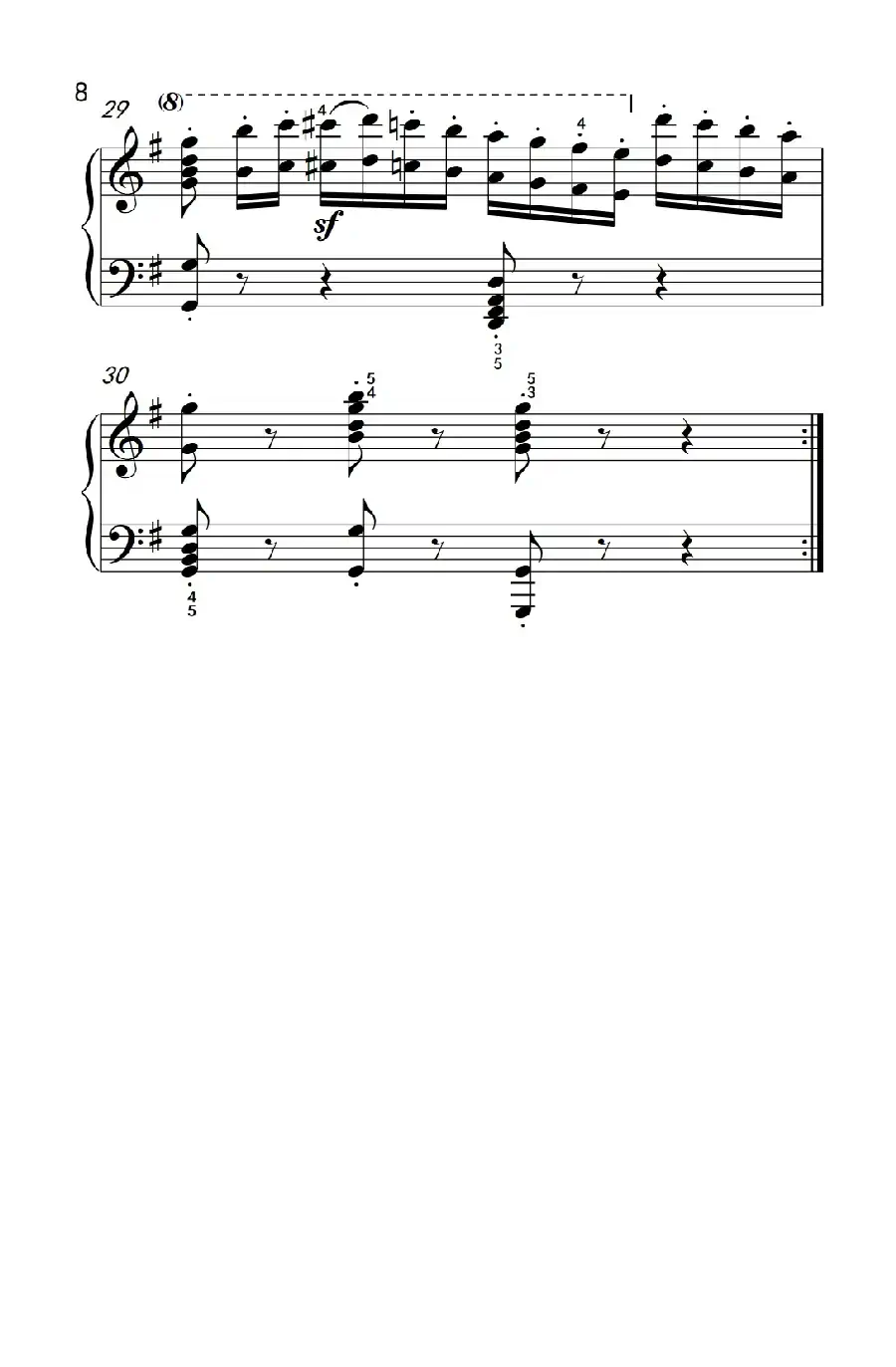 车尔尼钢琴八度练习曲 553(2)