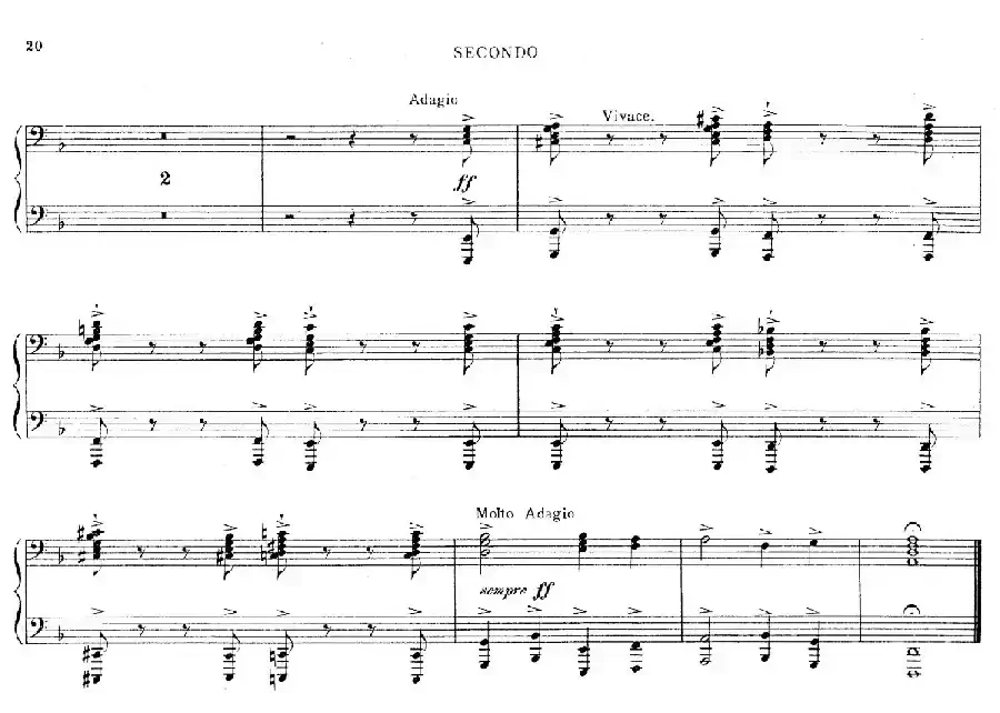 d小调托卡塔与赋格（BWV 565·雷格改编钢琴四手联弹版）