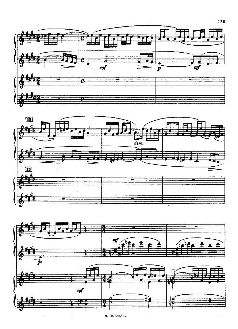 交响舞曲 Symphonic Dance Op.45（双钢琴）