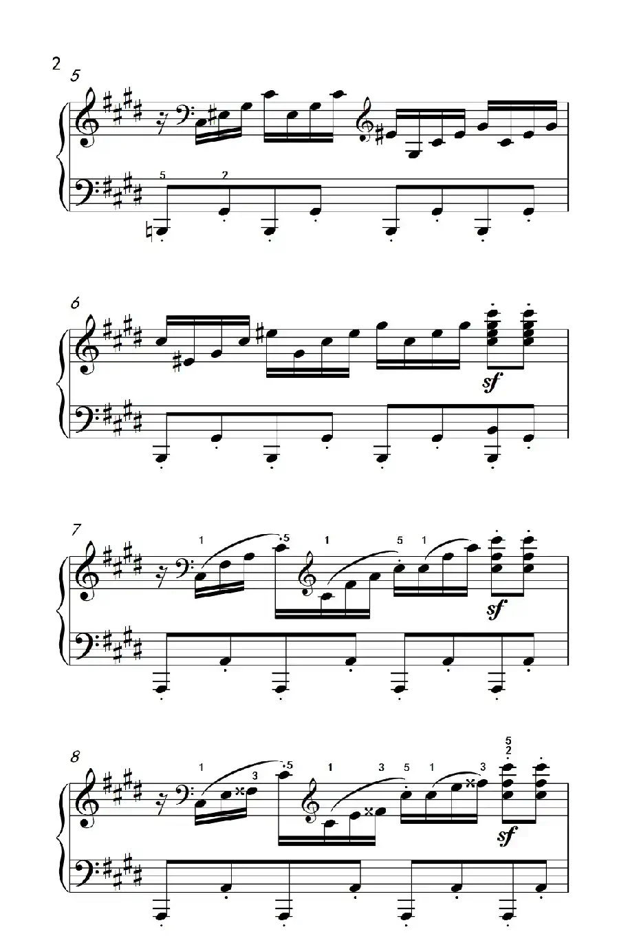 第十四号钢琴奏鸣曲（月光） 激动的急板