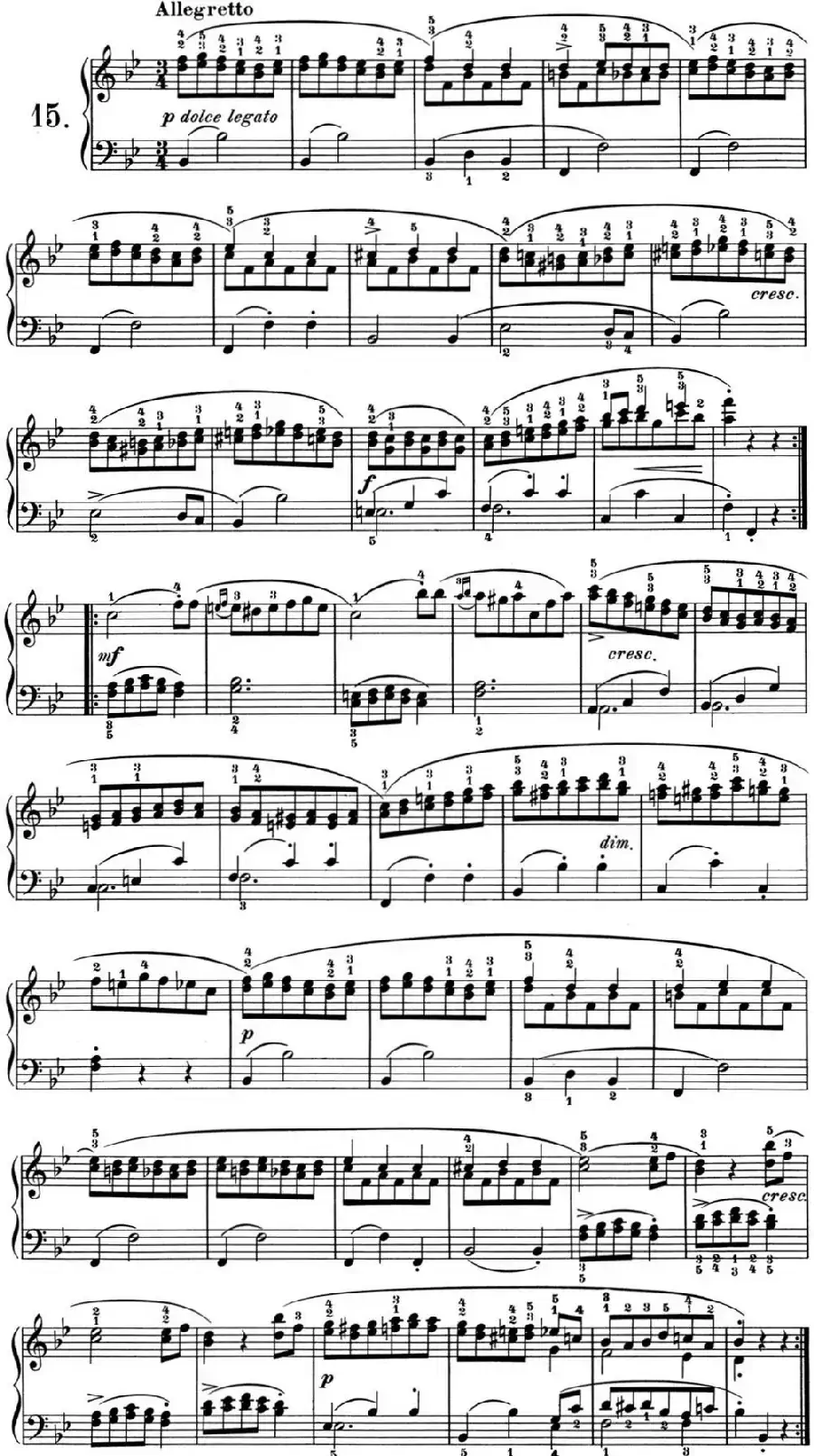 25首车尔尼Op.748练习曲（NO.15）