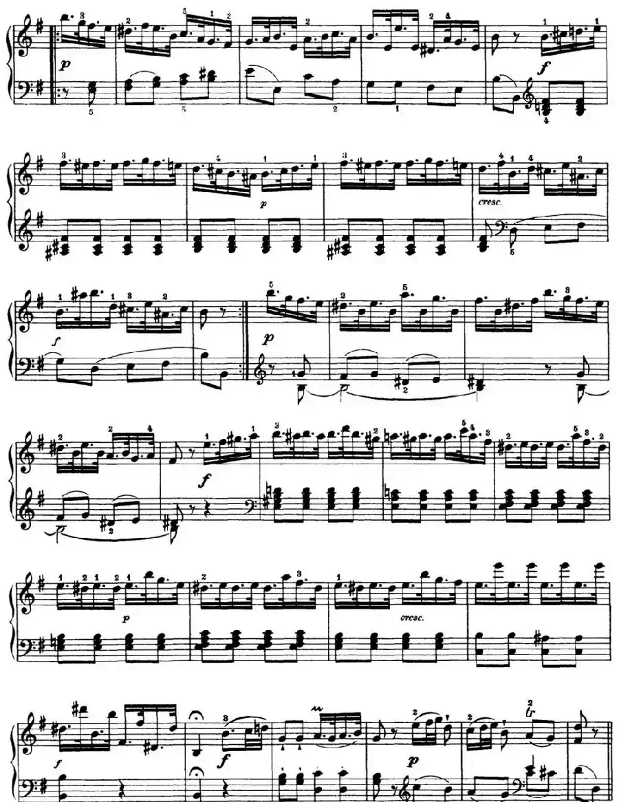 海顿 钢琴奏鸣曲 Hob XVI 39 in G major