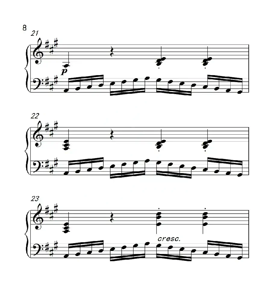 第四级A组 练习曲(中国音乐学院钢琴考级作品1~6级)