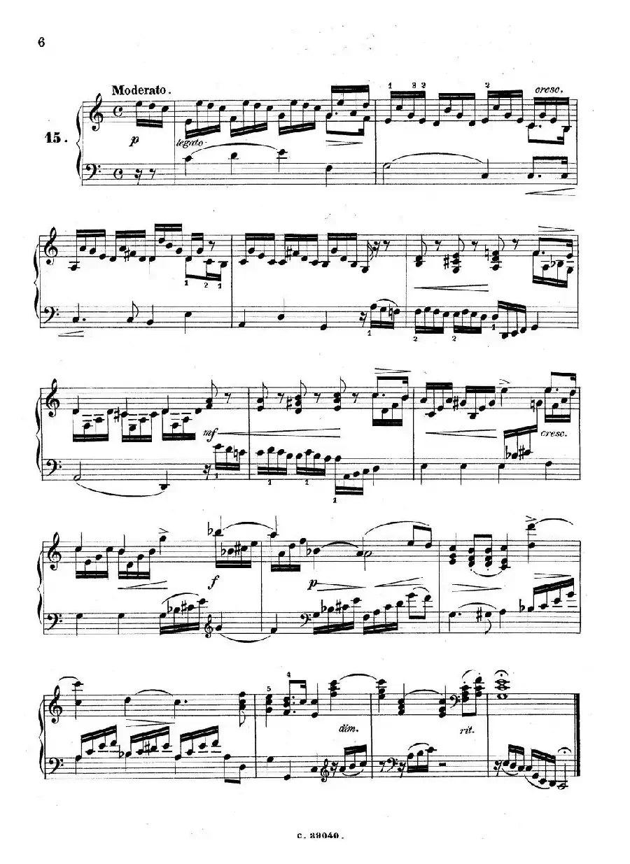 36 Etudes Rhythmiques et Melodiques Op.105（36首节奏与旋律练习曲 11—15）