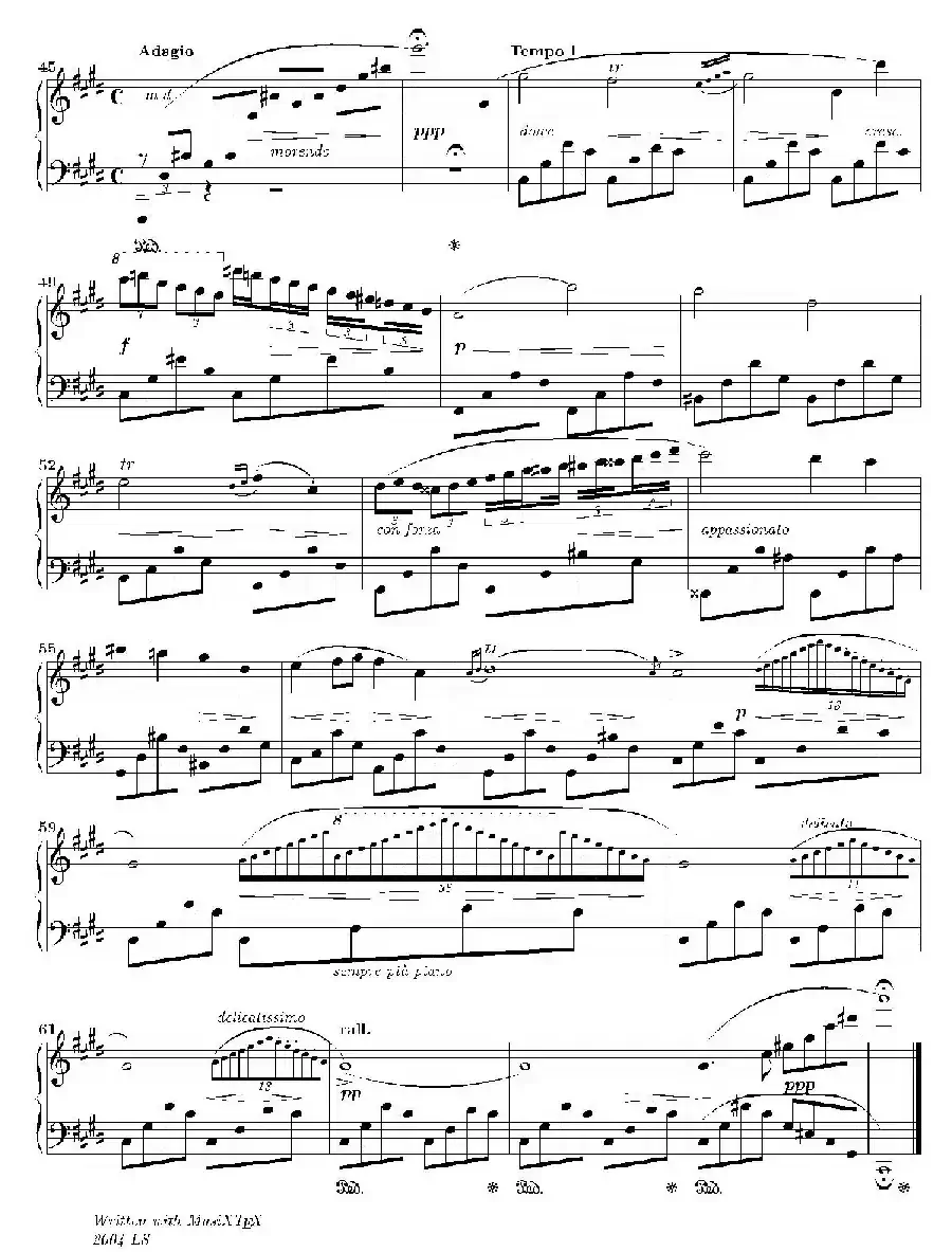 Nocturne in c-sharp Minor Op.posth （升c小调夜曲）