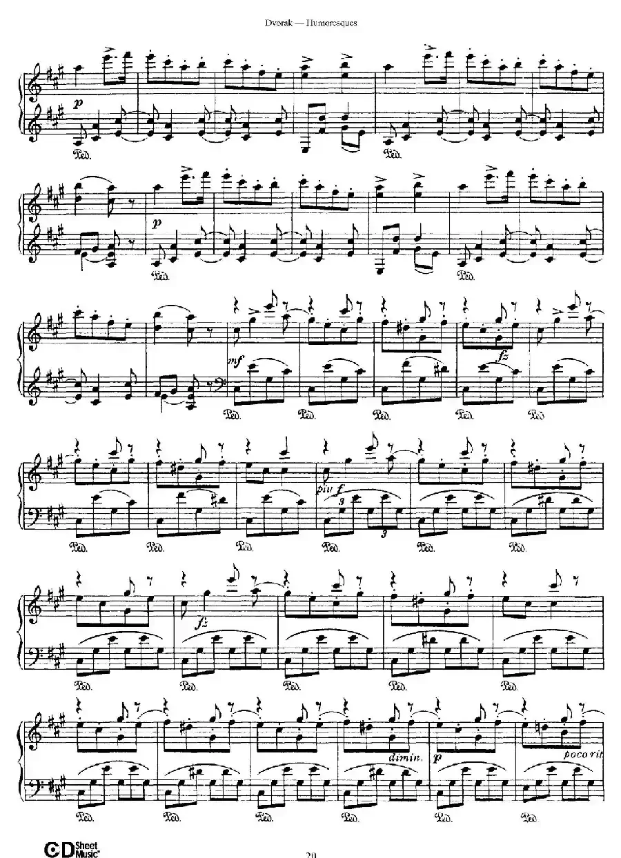 8 Humoresques Op.101（8首幽默曲·5）