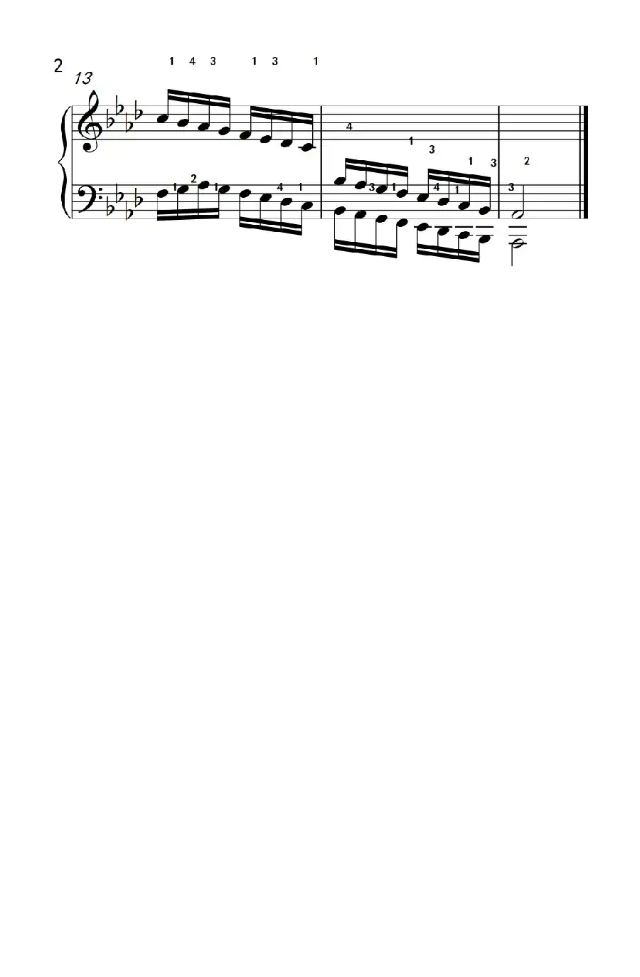 降A大调音阶（反向四个八度）（孩子们的钢琴音阶、和弦与琶音 2）