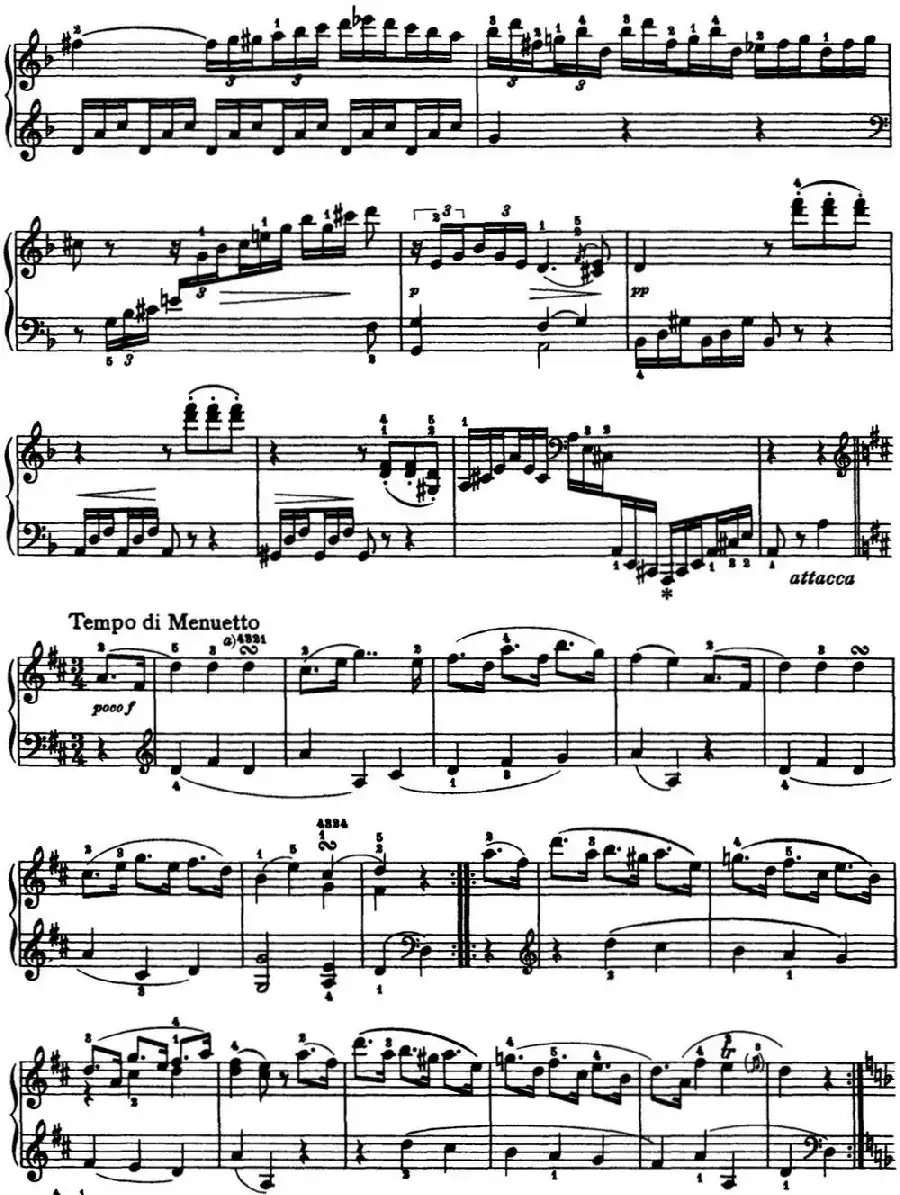 海顿 钢琴奏鸣曲 Hob XVI 33 in D major