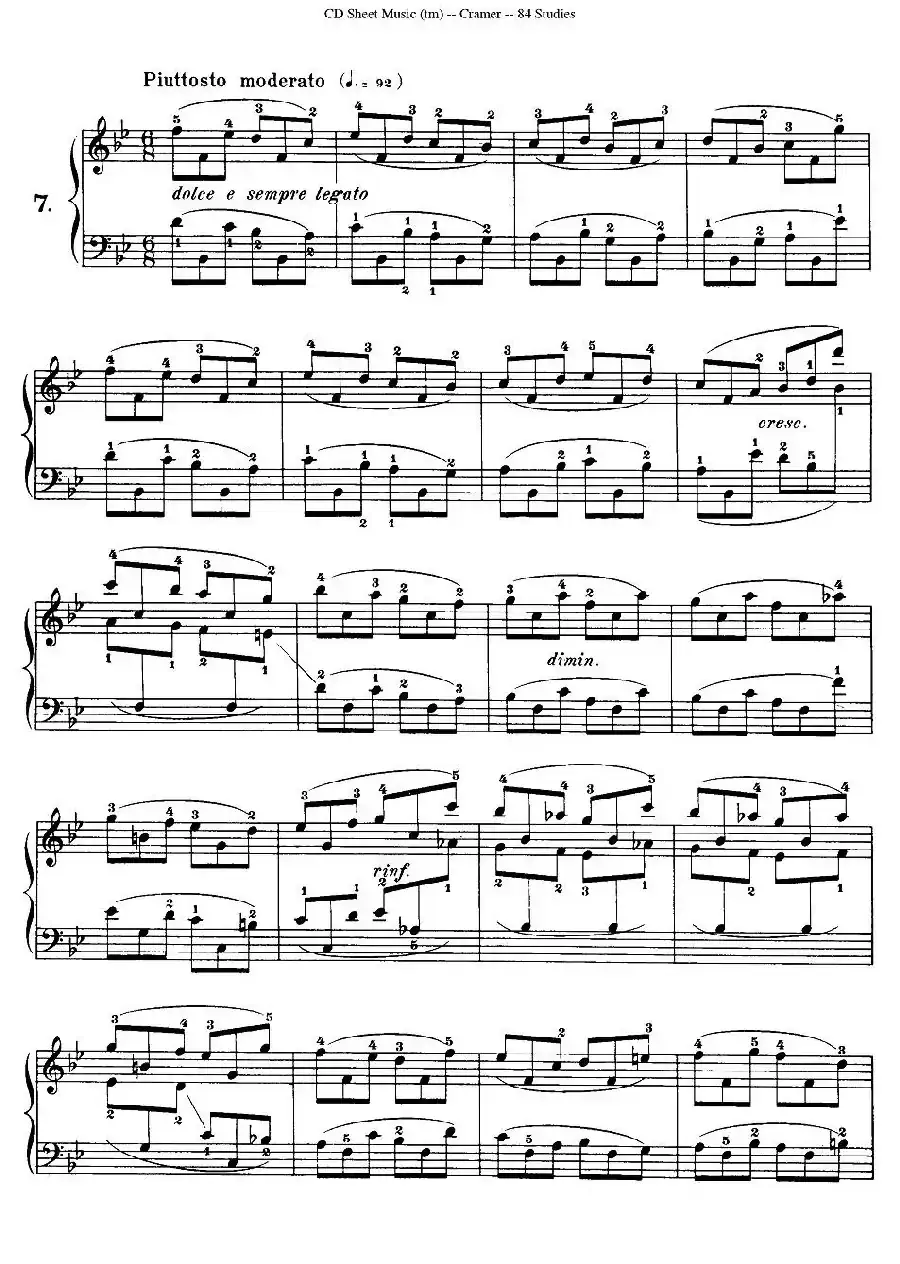 Cramer - 84 exercices（6—10）（克拉莫84首钢琴练习曲）