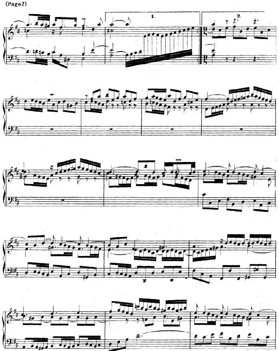 帕蒂塔6首德国组曲（No.4 D大调 巴赫 Partita D Major BWV 828）