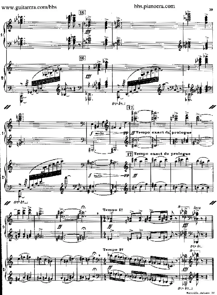 Sonata for Two Pianos（双钢琴奏鸣曲）