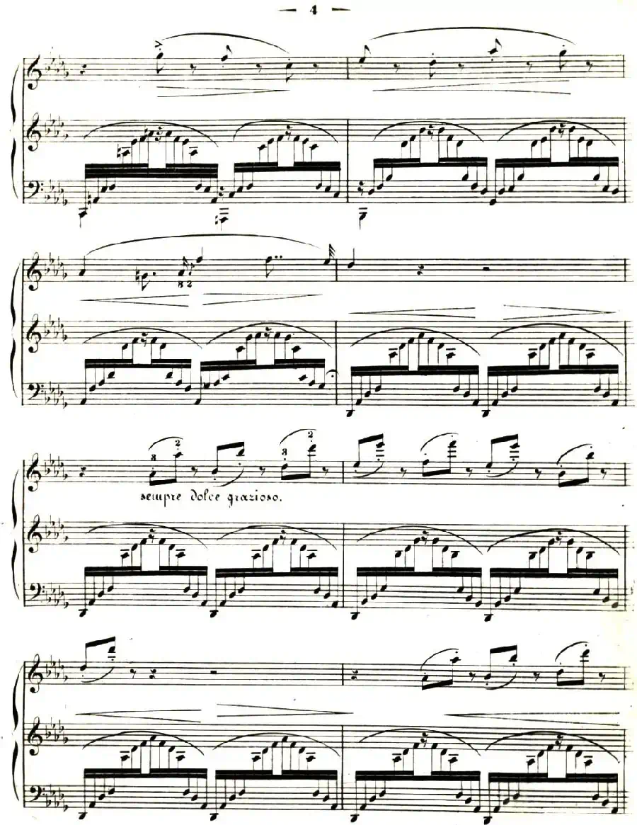 李斯特音乐会练习曲 S144（3 叹息 降D大调 S144 Un sospiro Db major）