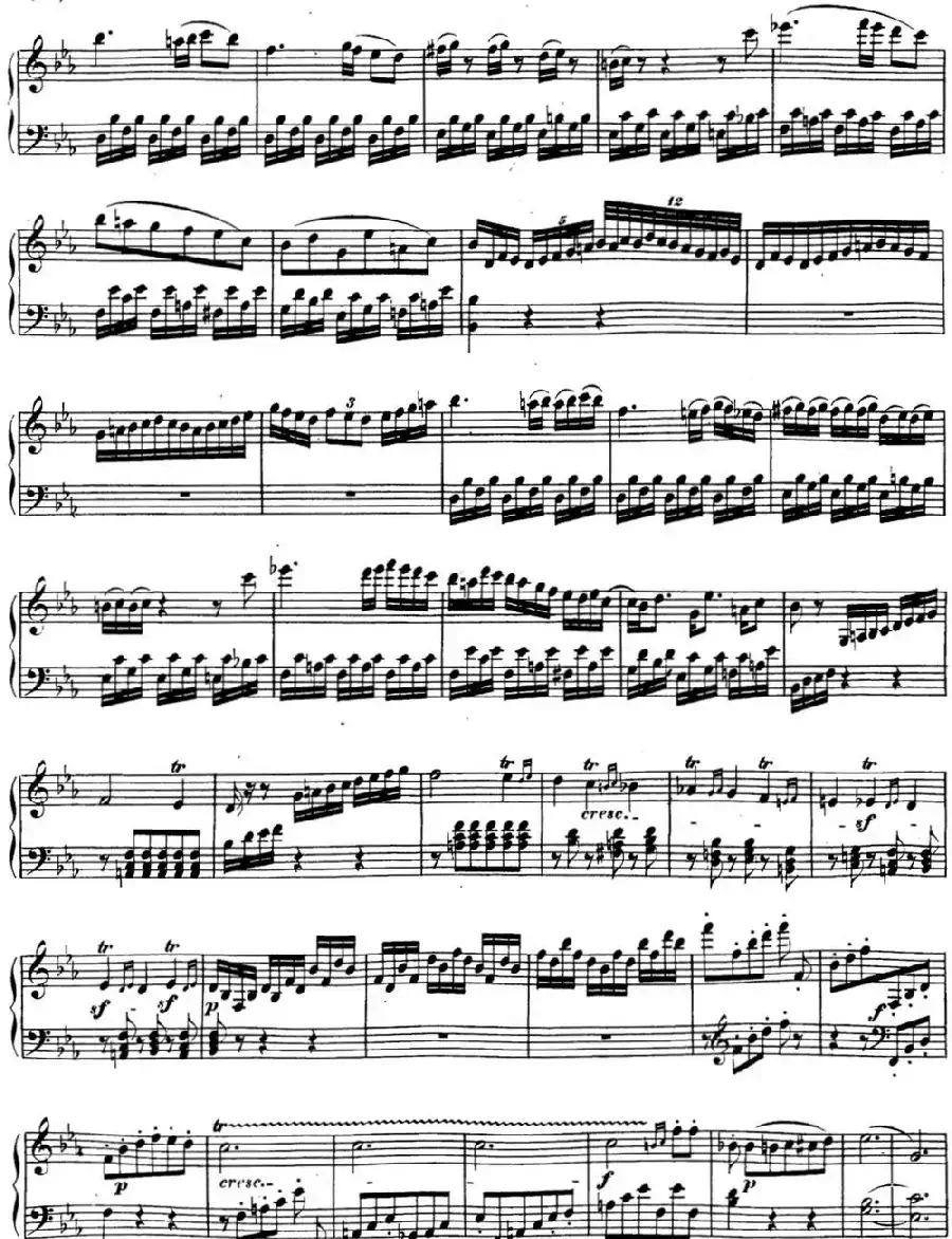 贝多芬钢琴奏鸣曲18 狩猎 降E大调 Op.31 No.3 E-flat major