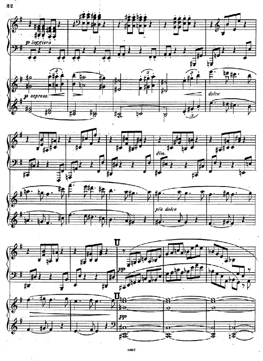 Symphony No.4 in e Minor Op.98（e小调第四交响曲·双钢琴）