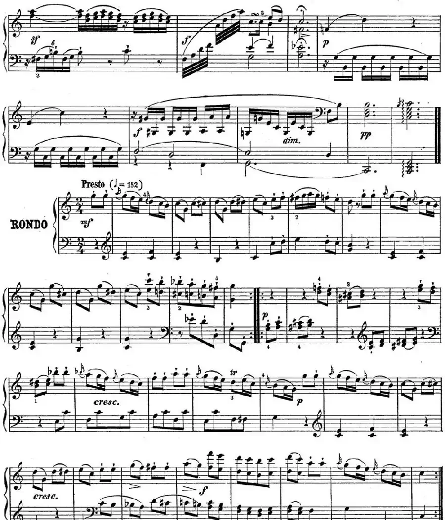 海顿 钢琴奏鸣曲 Hob XVI 48 in C major