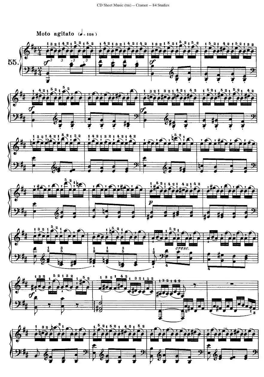 Cramer - 84 exercices（51—55）（克拉莫84首钢琴练习曲）