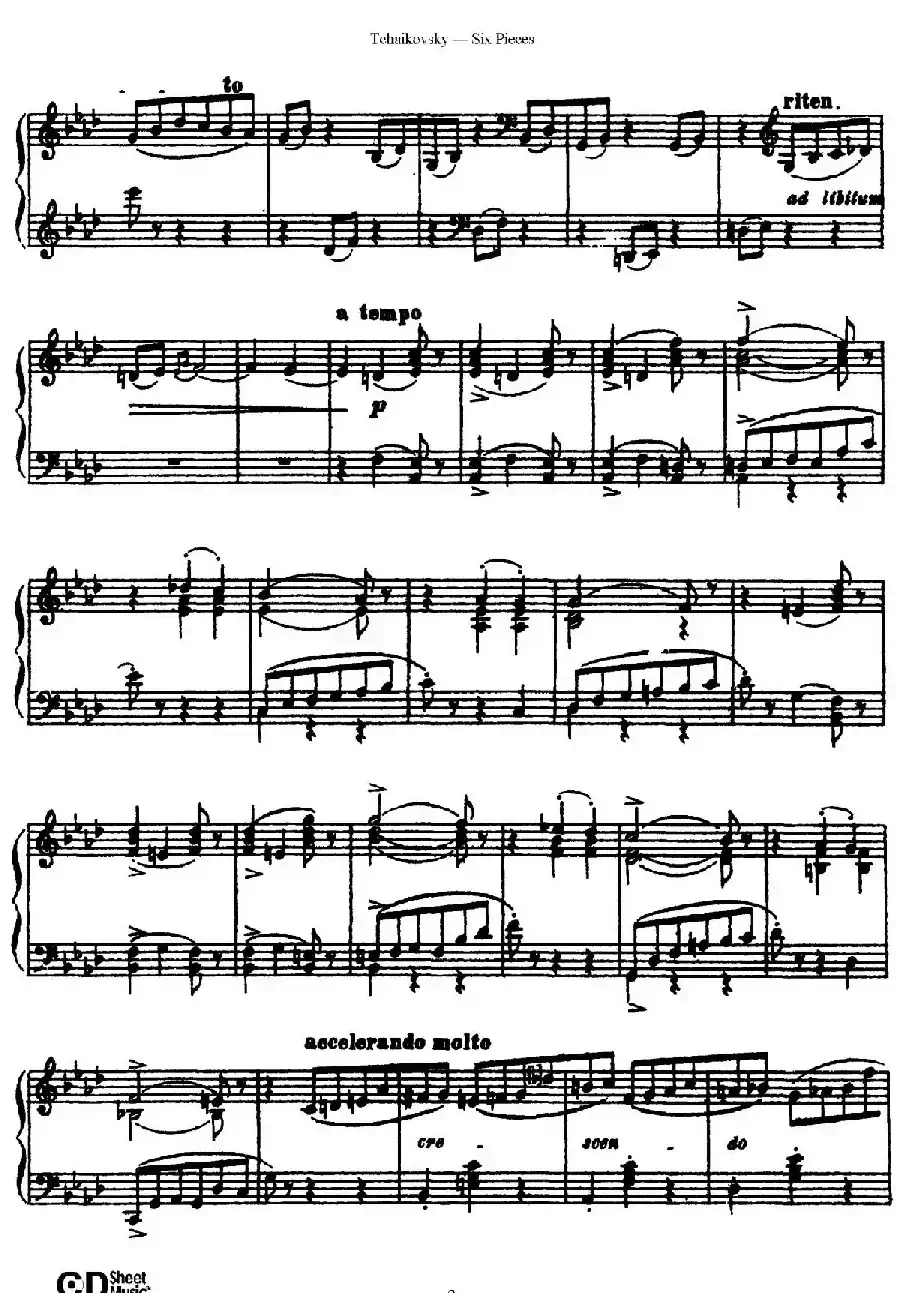 Six Pieces Op.51（6首小品·1）
