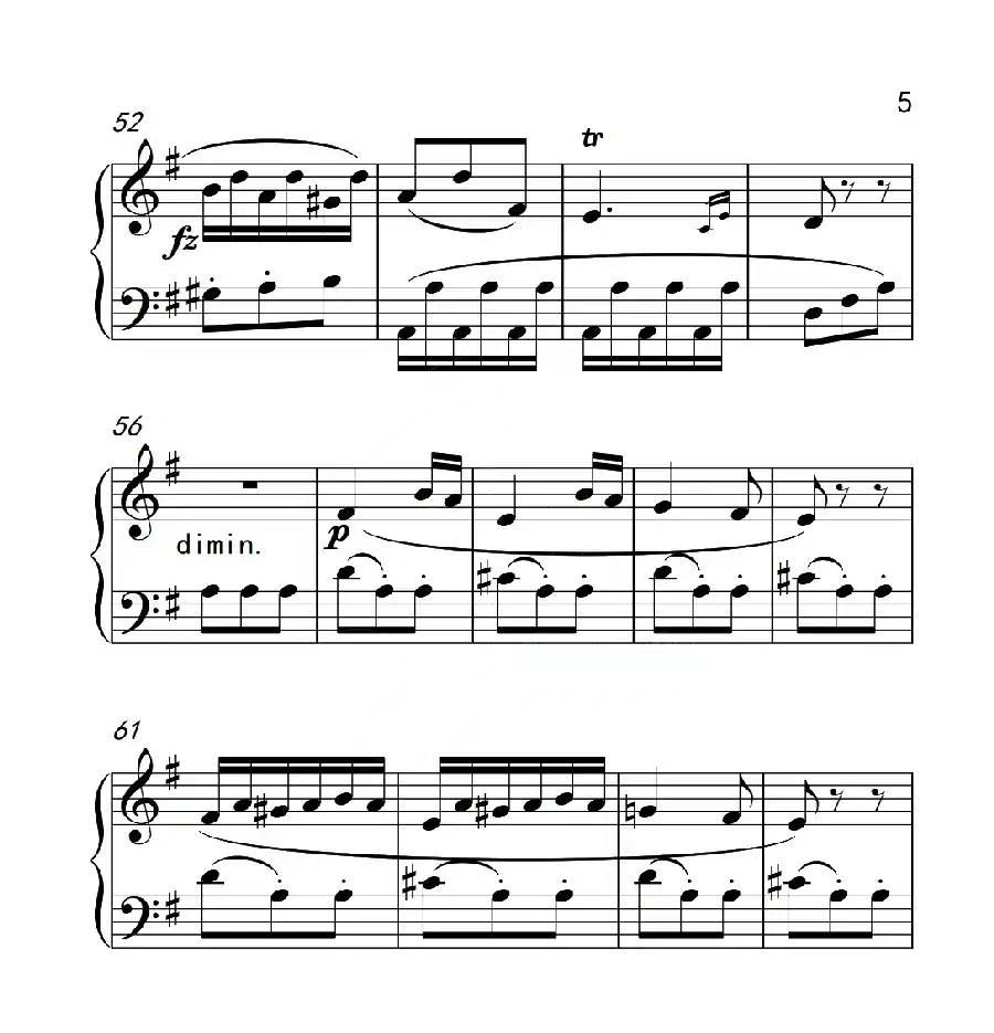 第三级B组 小奏鸣曲(中国音乐学院钢琴考级作品1~6级)