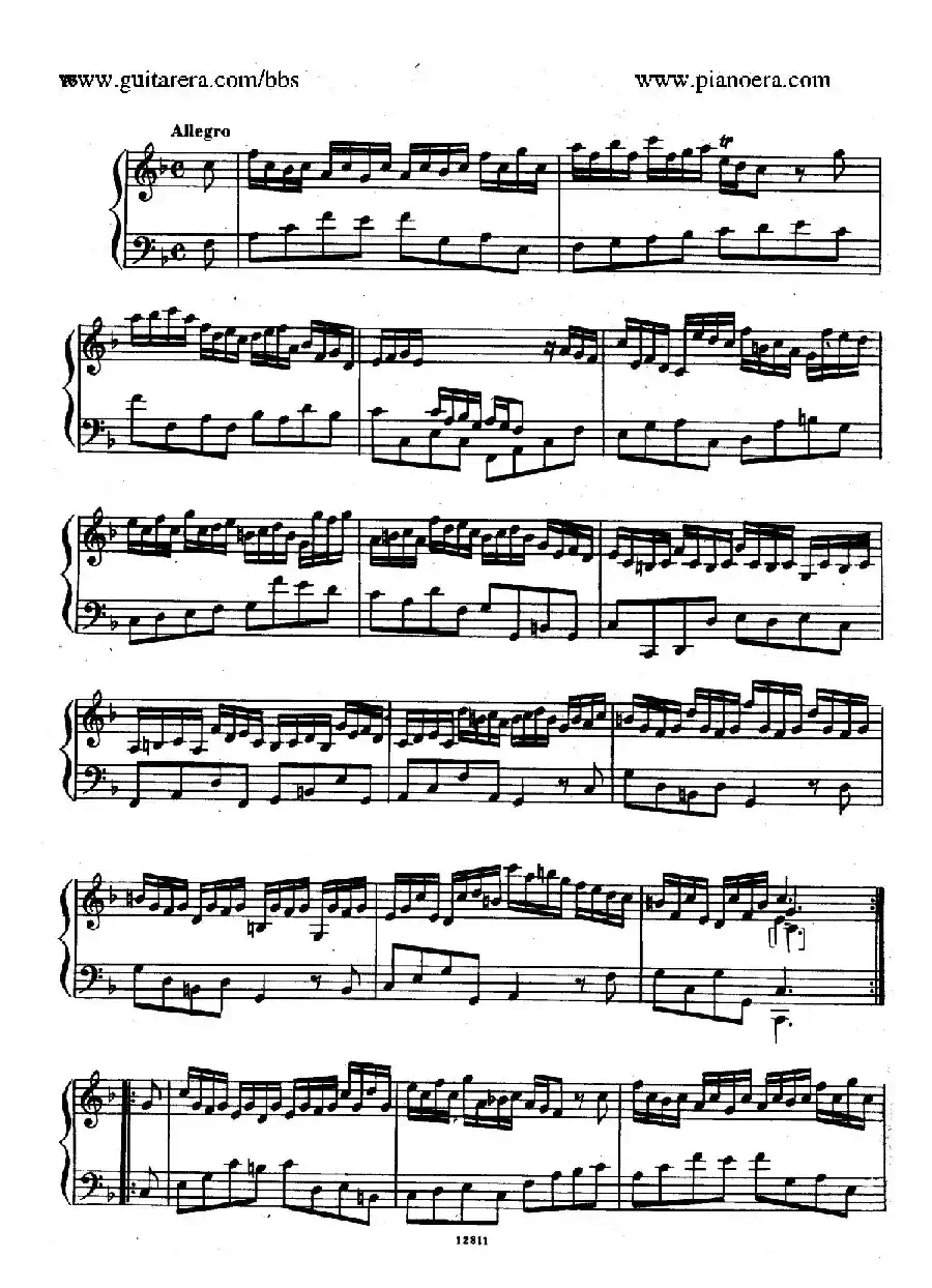 Suite No.2 in F Major HWV 427（F大调第二组曲）