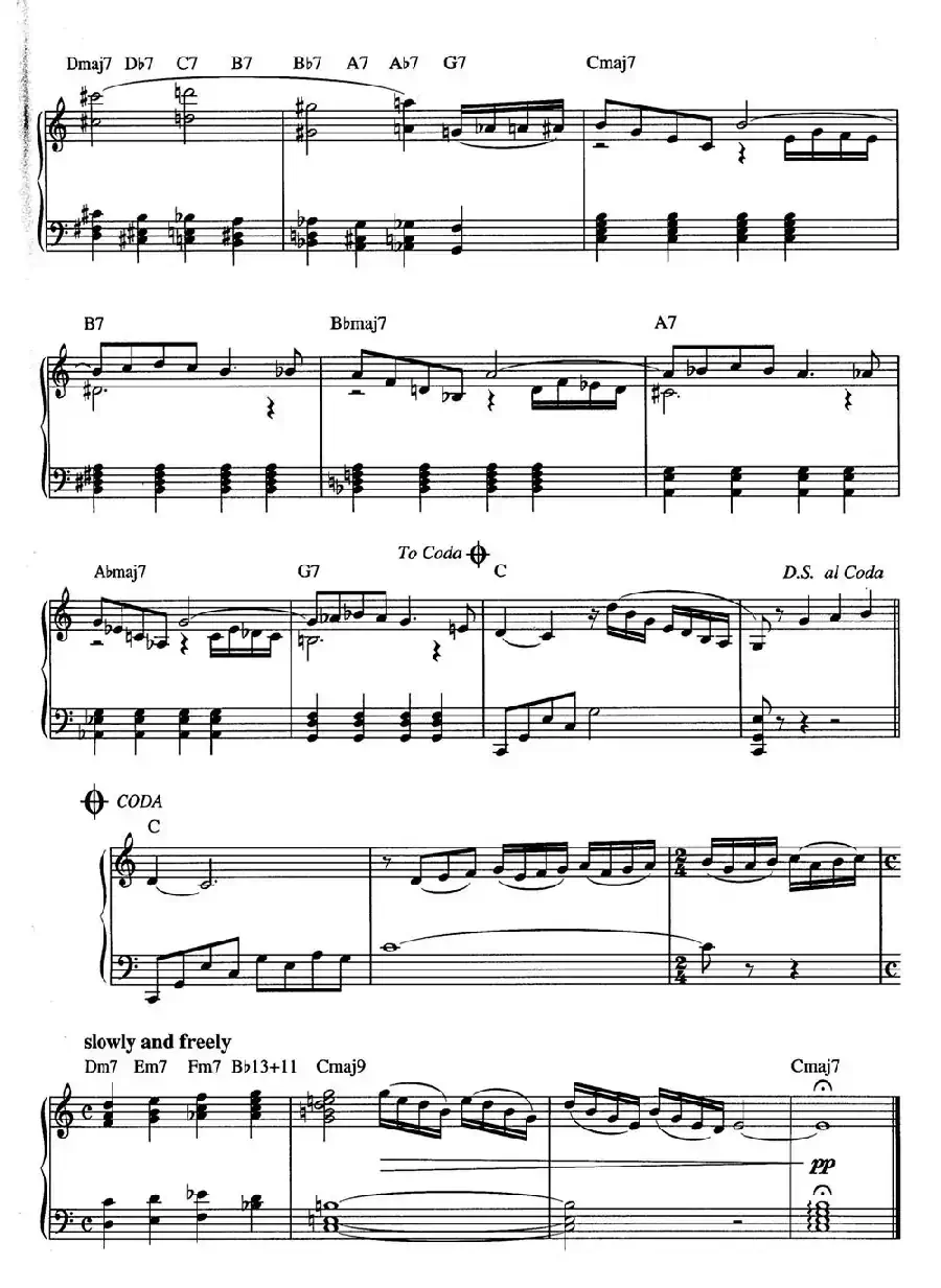 Early Autumn（爵士钢琴酒吧独奏钢琴谱）