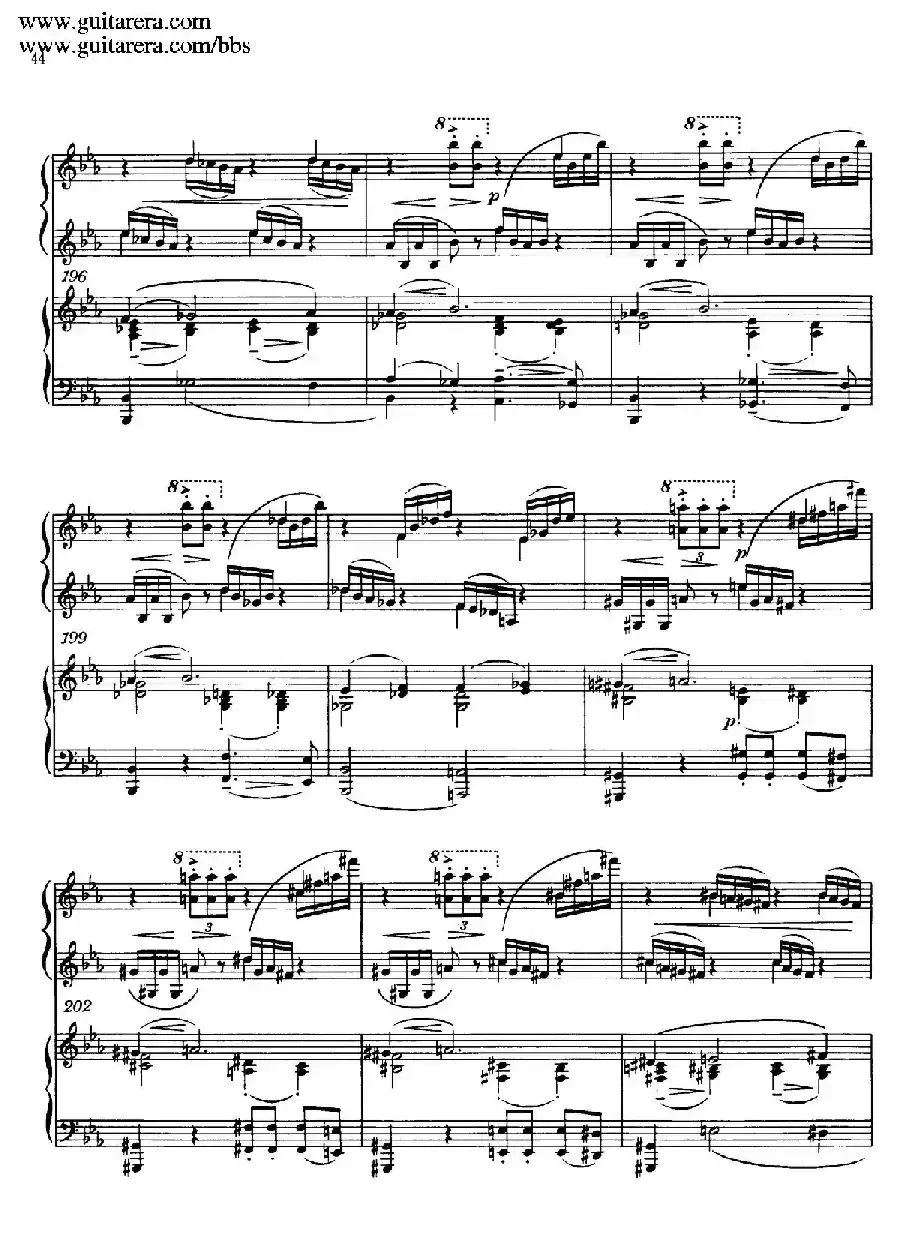 c小调第二钢琴协奏曲 Op.18（双钢琴·第一乐章）