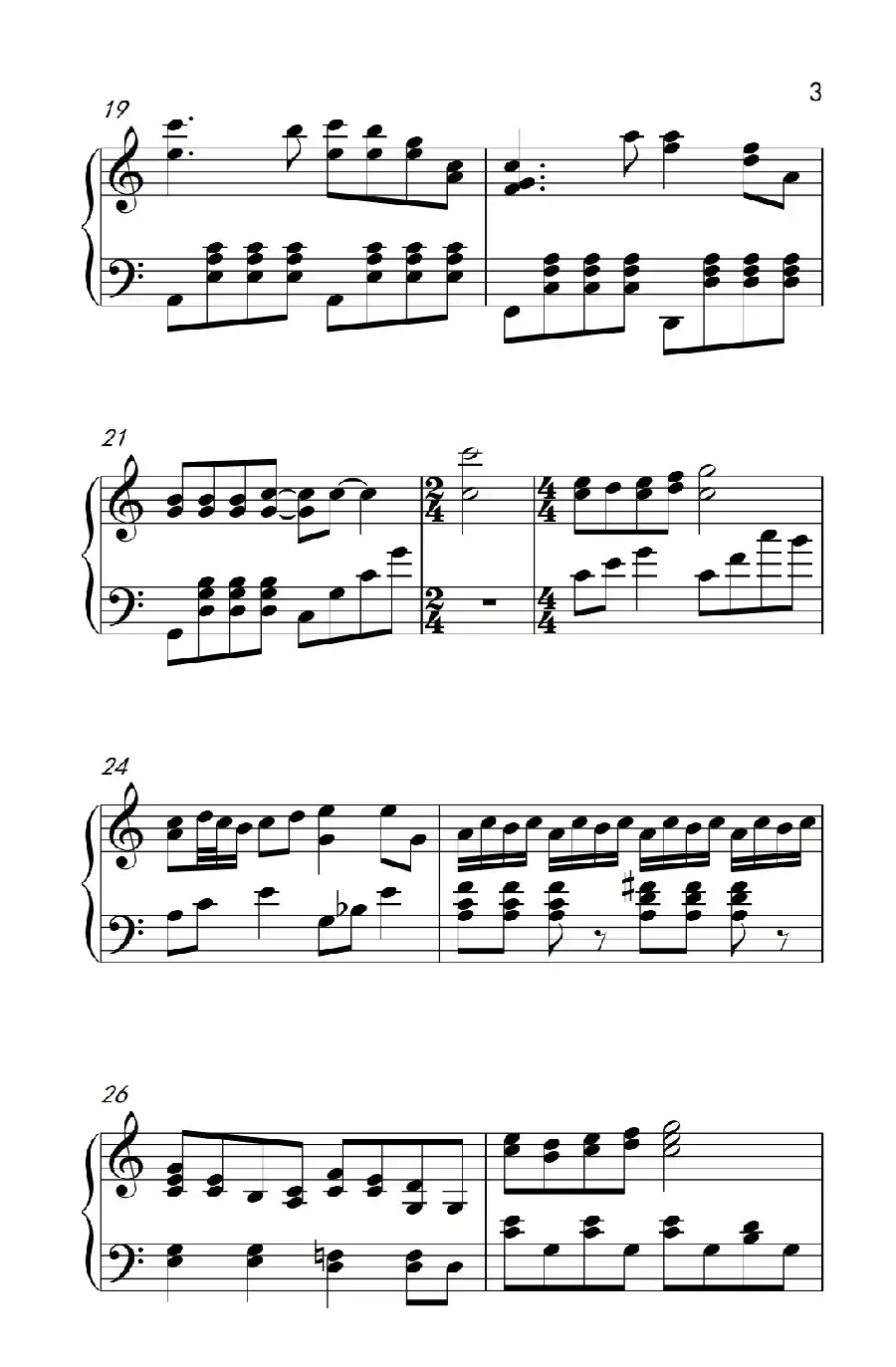 黑白配（《弹吧音教》制谱版）