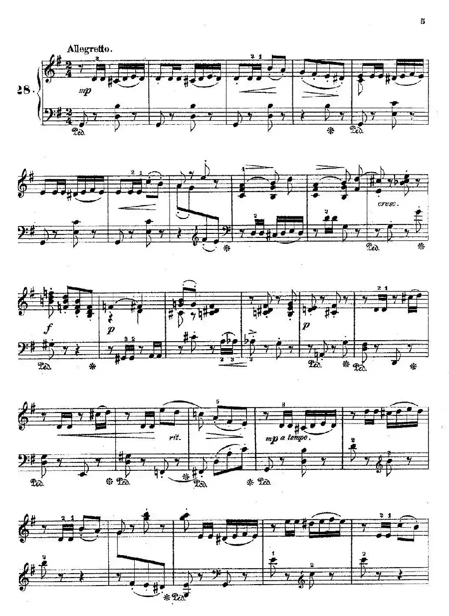 36 Etudes Rhythmiques et Melodiques Op.105（36首节奏与旋律练习曲 26—30）