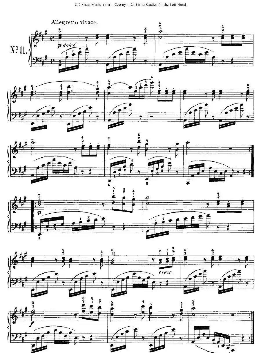 Czerny - 24 Piano Studie（8—16）（车尔尼 - 24首钢琴练习曲）
