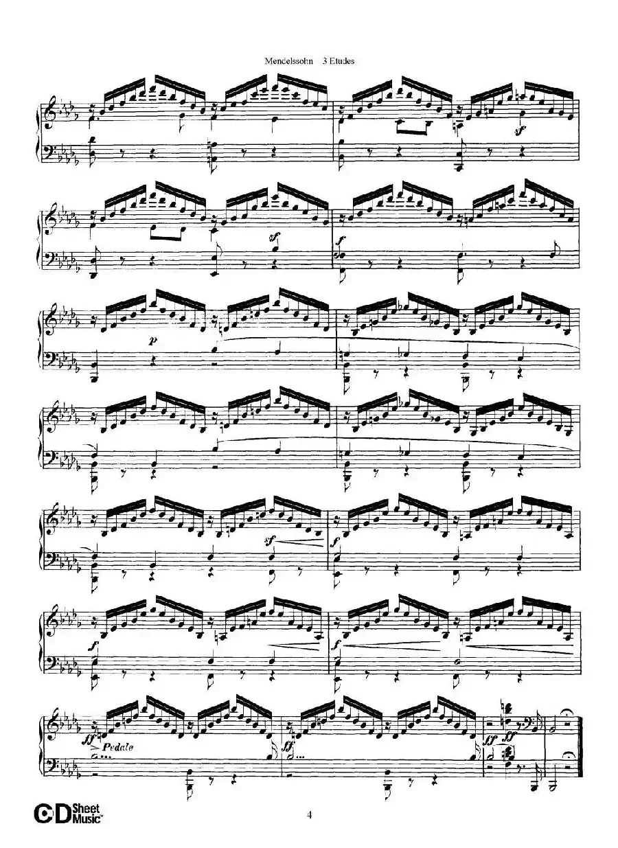 3 Etudes Op.104b（3首练习曲·1）