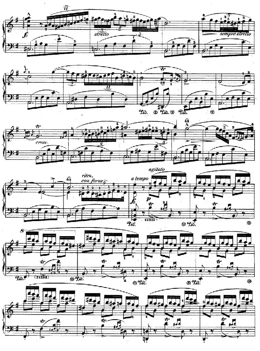 e小调第一钢琴协奏曲 Op.11（钢琴独奏版·第一乐章）