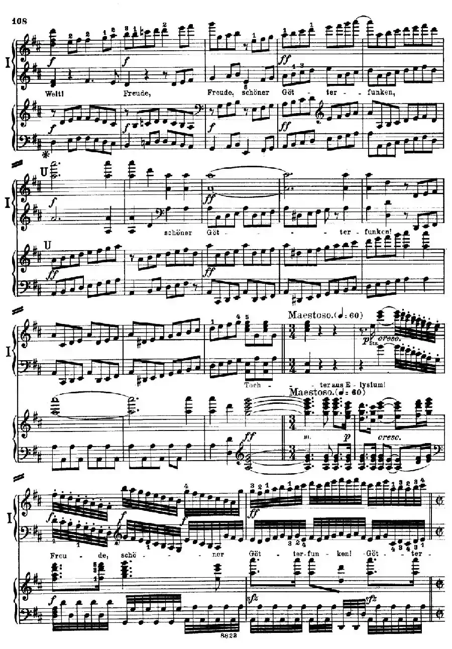 d小调第九交响曲 Op.125（双钢琴P103——109）