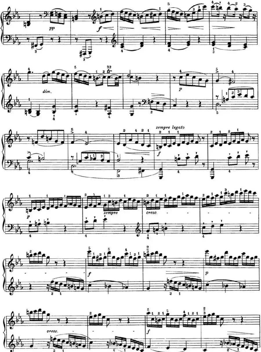 海顿 钢琴奏鸣曲 Hob XVI 20 in C minor