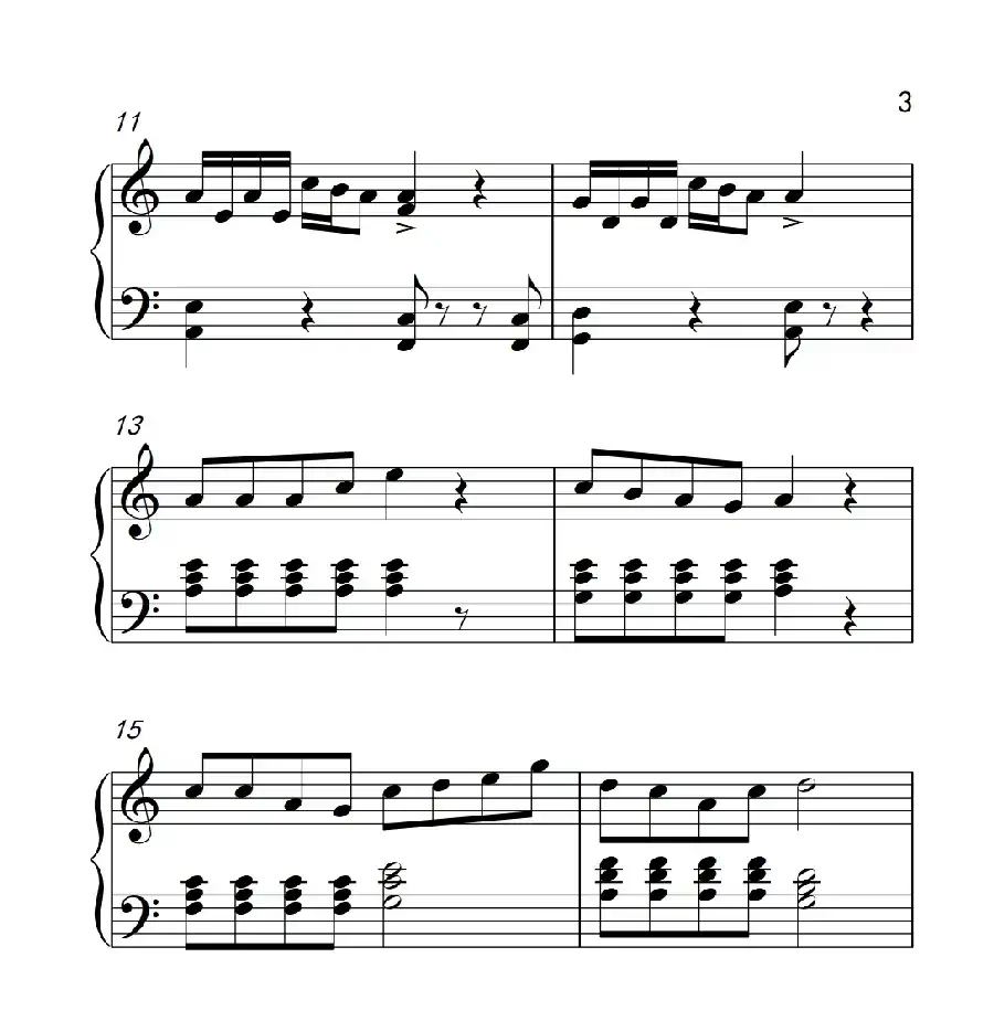 自由飞翔（《弹吧音教》制谱版）