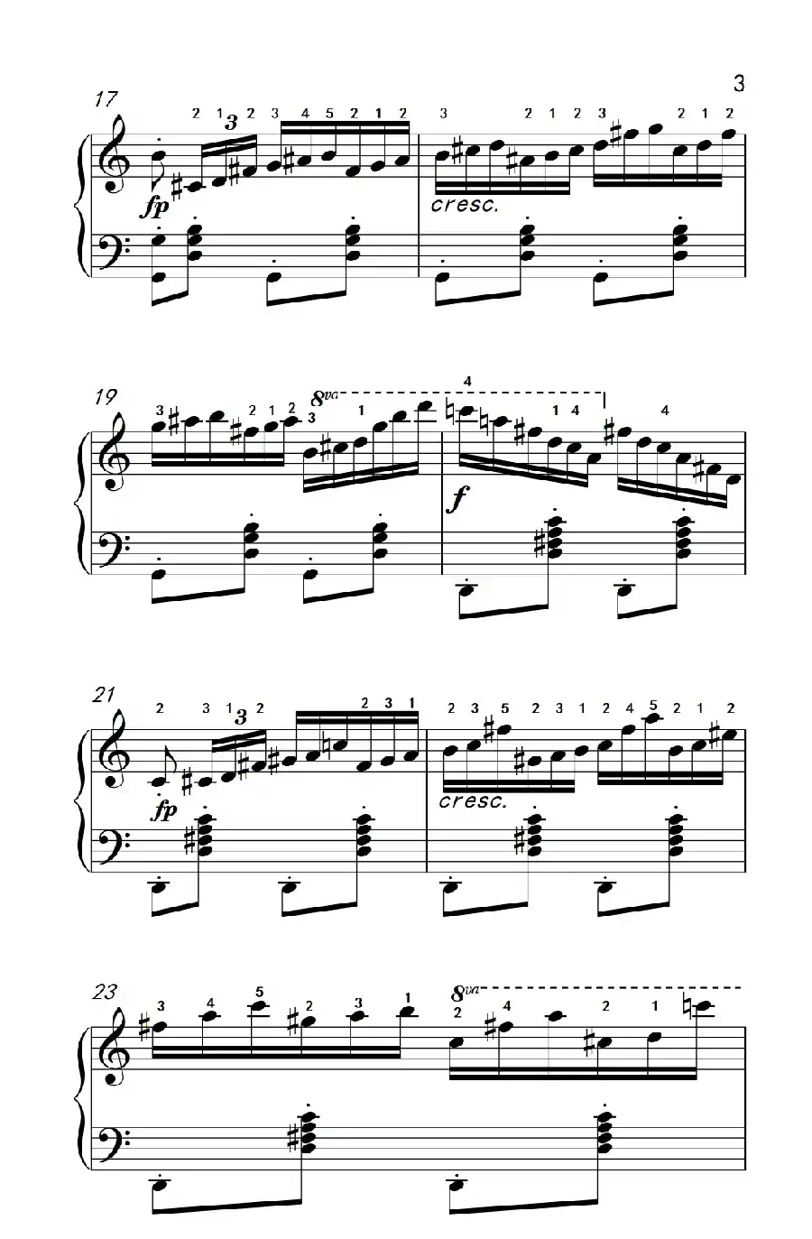 第八级1.练习曲 Op.740 No.16（中央音乐学院 钢琴（业余）考级教程 7-9级）