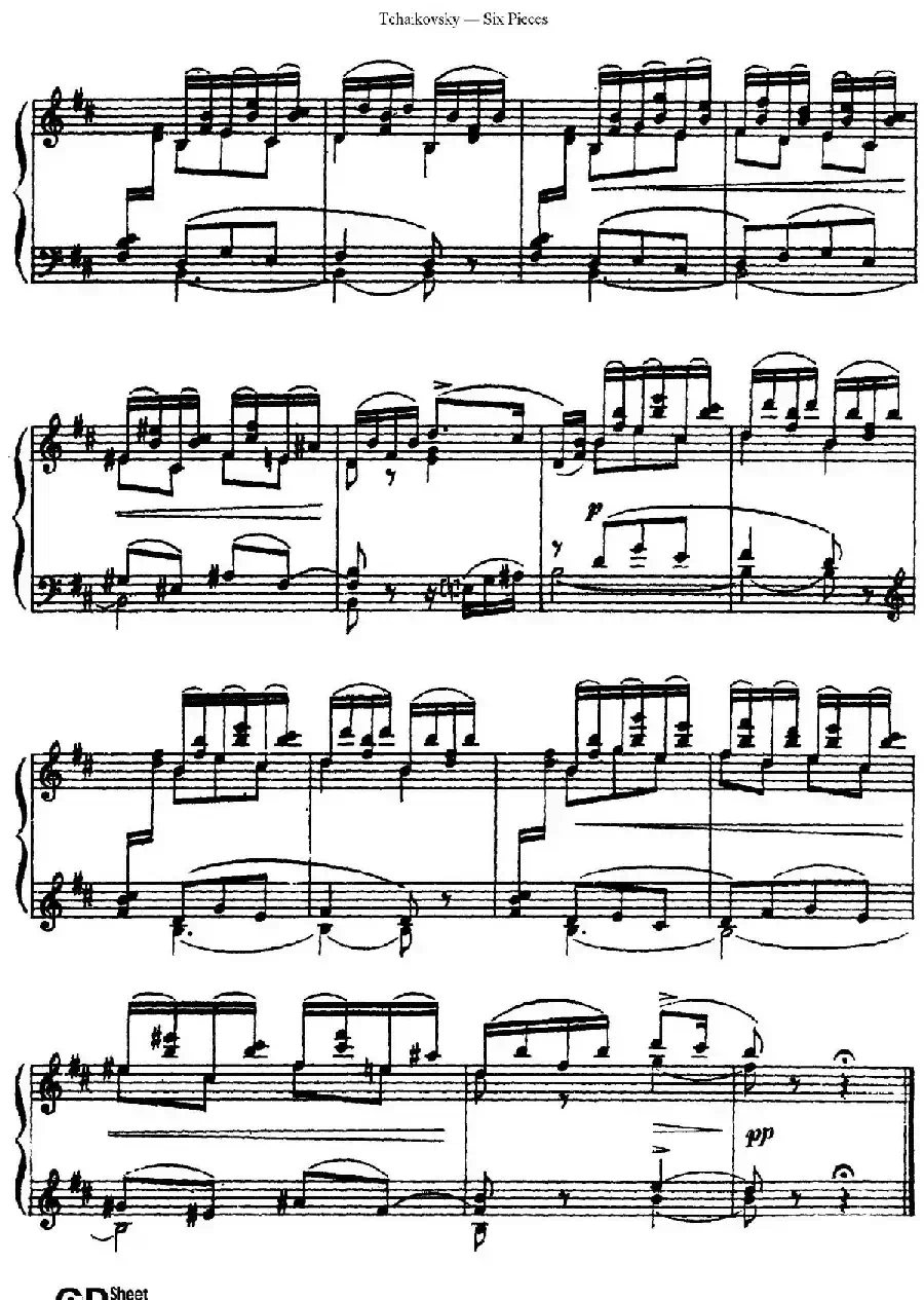 Six Pieces Op.51（6首小品·2）