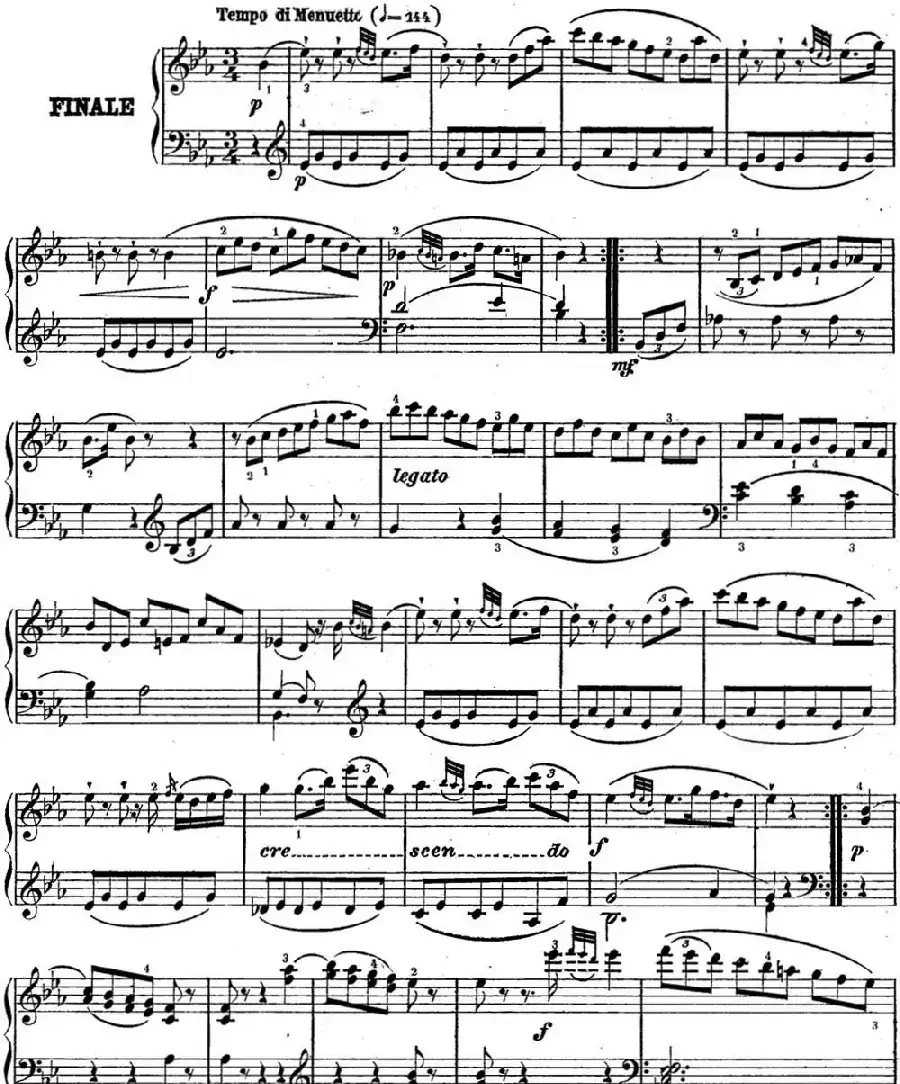 海顿 钢琴奏鸣曲 Hob XVI 49 in E-flat major