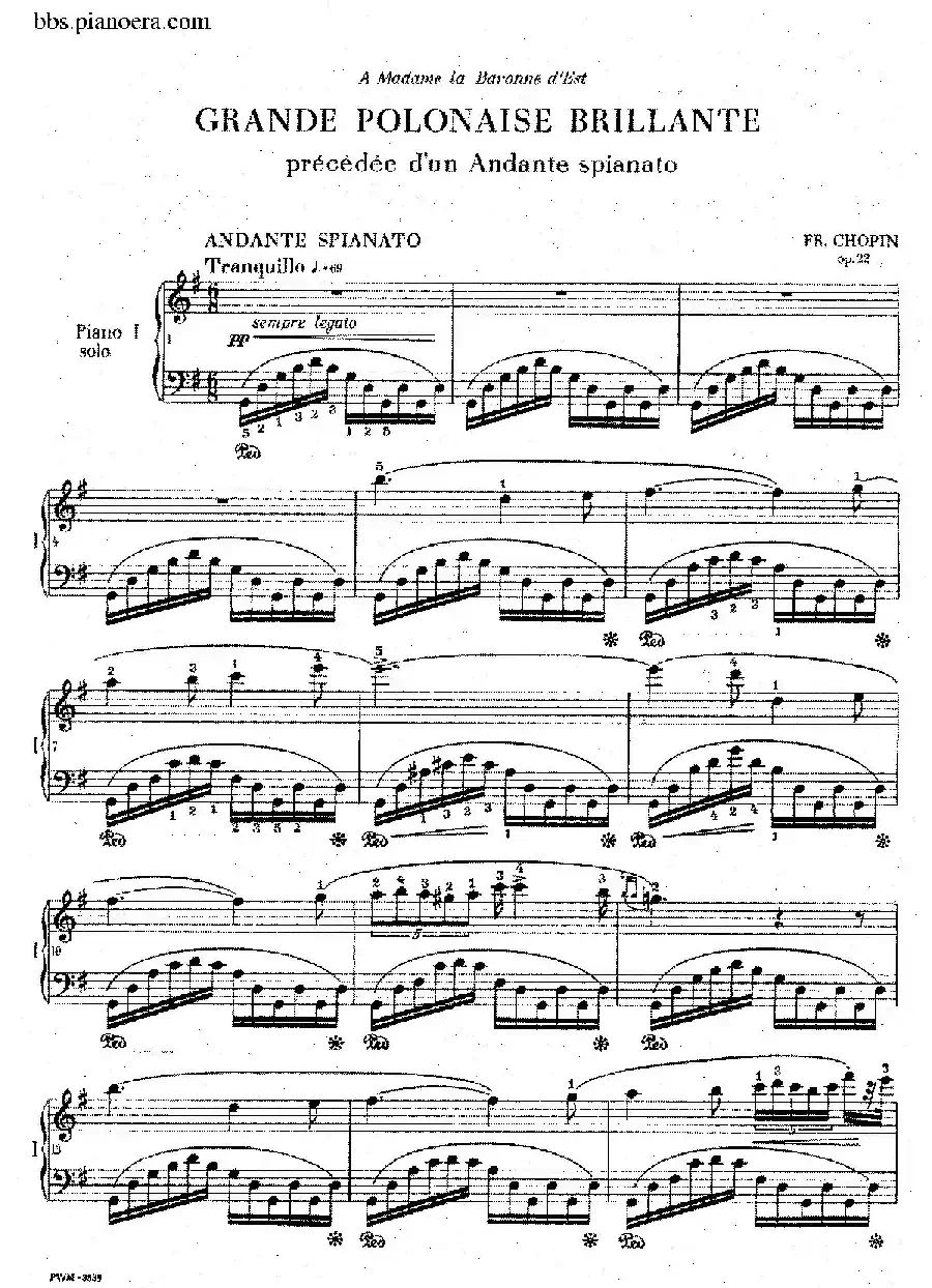 Grande Polonaise Brilliante Preceded by an Andante Spianato Op.22（平静的行板与华丽的波兰舞曲·双钢琴版）
