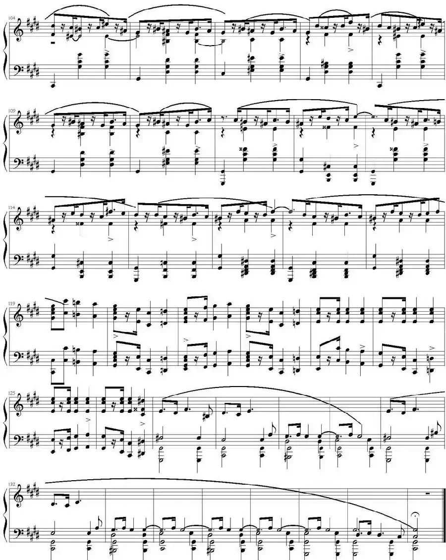 肖邦《升C小调马祖卡》Op.41 No.4