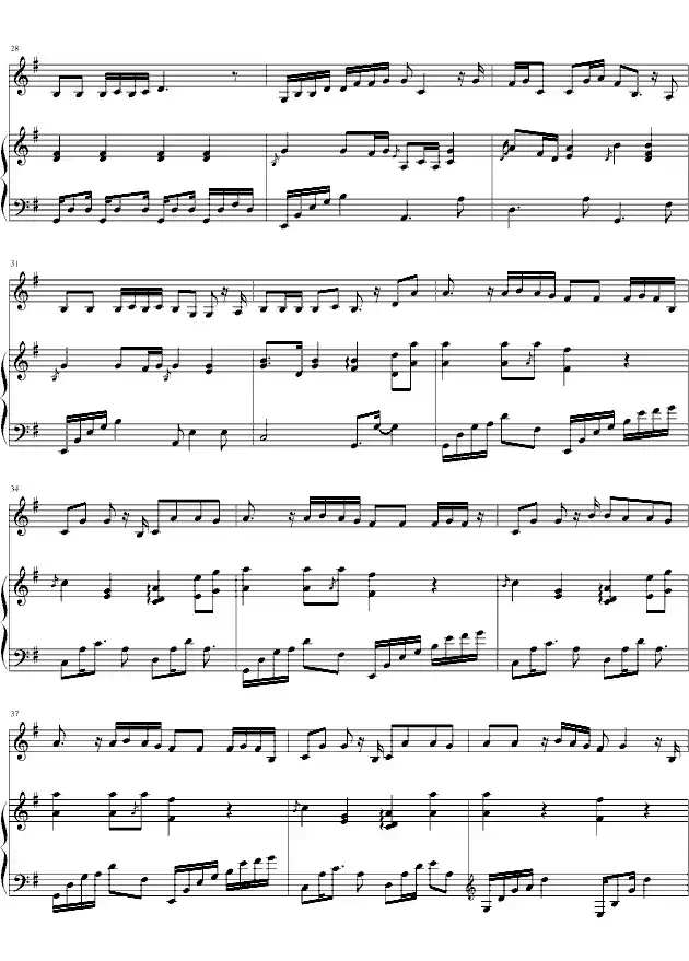 偶尔(钢琴伴奏谱)