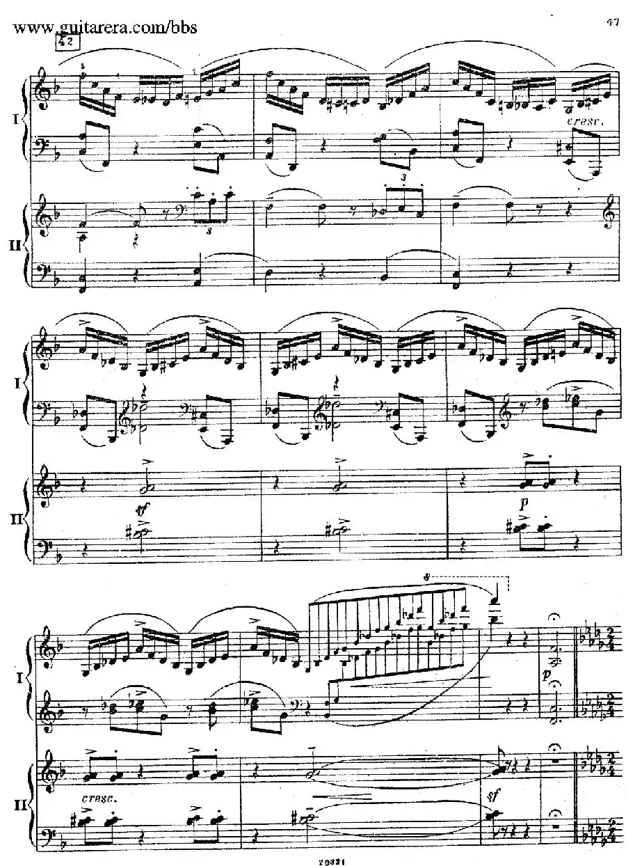 Rhapsody On A Theme Of Paganini Op.43（帕格尼尼主题狂想曲·双钢琴）（P41——60）