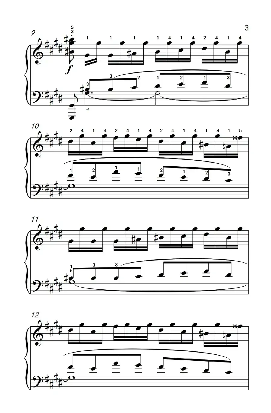 第十四号钢琴奏鸣曲（月光） 激动的急板