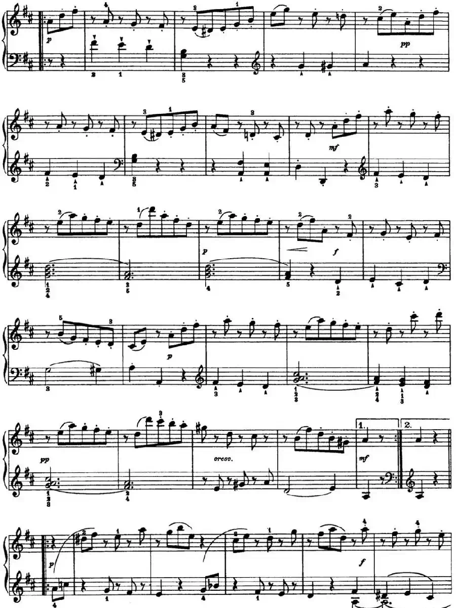 海顿 钢琴奏鸣曲 Hob XVI 24 in D major